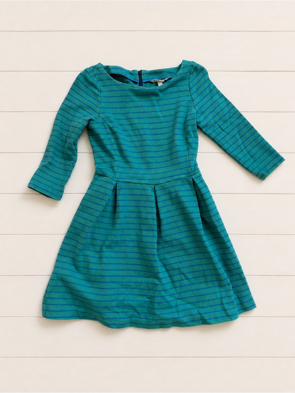 Banana Republic Teal and Navy Striped Dress Size 4